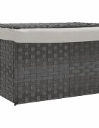 vidaXL Koš na prádlo s víkem šedý 555 x 35 x 34 cm polyratan