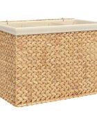 vidaXL Koš na prádlo se 3 přihrádkami 75 x 425 x 52 cm vodní hyacint