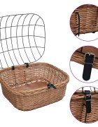 vidaXL Koš na řidítka s krytem 50 x 45 x 35 cm přírodní vrba