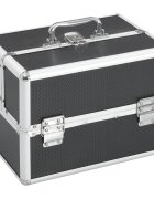 vidaXL Kosmetický kufřík 22 x 30 x 21 cm černý hliník