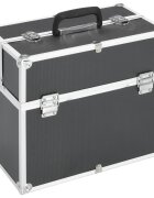 vidaXL Kosmetický kufřík 38x23x34 cm černý hliník