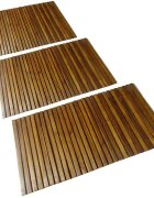 vidaXL Koupelnová předložka 3 ks 80 x 50 cm akáciové dřevo