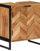 vidaXL Koupelnová skříňka 55 x 35 x 60 cm masivní akácie a železo