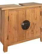 vidaXL Koupelnová skříňka pod umyvadlo masivní borové dřevo 70x32x63cm