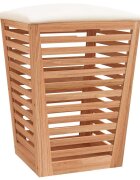 vidaXL Koupelnová stolička 405 x 405 x 56 cm masivní ořechové dřevo