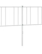 vidaXL Kovové náhradní čelo postele bílé 160 cm
