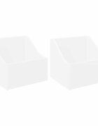 vidaXL Krabice na LP desky 2 ks Bílá 37 x 33 x 32 cm Kompozitní dřevo