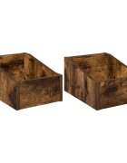 vidaXL Krabice na LP desky 2 ks Kouřový dub 23 x 33 x 16 cm