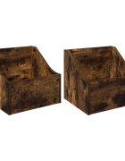 vidaXL Krabice na LP desky 2 ks Kouřový dub 37 x 33 x 32 cm