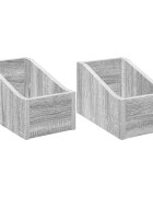 vidaXL Krabice na LP desky 2 ks Šedý Sonoma 18 x 32 x 18 cm