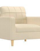 vidaXL Křeslo krémové 60 cm textil