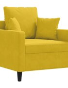 vidaXL Křeslo žluté 60 cm samet
