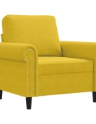 vidaXL Křeslo žluté 60 cm samet