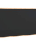 vidaXL Křídová tabule s rámem z masivního borovicového dřeva černá 100 x 55 cm