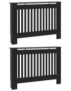 vidaXL Kryt radiátoru 2 ks Černá 112 x 19 x 815 cm Kompozitní dřevo