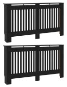 vidaXL Kryt radiátoru 2 ks Černá 152 x 19 x 815 cm Kompozitní dřevo