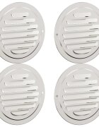vidaXL Kryty vzduchových ventilátorů 4 ks Stříbrná 80 mm Nerezová ocel