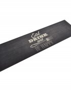 vidaXL Kuchyňský koberec omyvatelný Kuchyně černý 45 x 150 cm samet