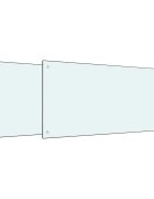 vidaXL Kuchyňský obklad 2 ks Bílá 100 x 50 cm tvrzené sklo