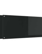 vidaXL Kuchyňský obklad 2 ks Černá 120 x 50 cm tvrzené sklo