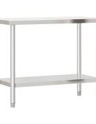 vidaXL Kuchyňský pracovní stůl 110 x 55 x 85 cm nerezová ocel