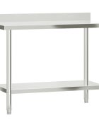 vidaXL Kuchyňský pracovní stůl přístěnný 110x55x93 cm nerezová ocel