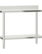 vidaXL Kuchyňský pracovní stůl přístěnný 110x55x93 cm nerezová ocel