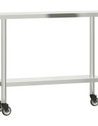 vidaXL Kuchyňský pracovní stůl s kolečky 110x30x85 cm nerezová ocel