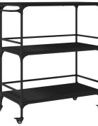 vidaXL Kuchyňský vozík černý 1005x50x105 cm kompozitní dřevo