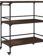 vidaXL Kuchyňský vozík hnědý dub 1005x50x105 cm kompozitní dřevo