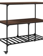 vidaXL Kuchyňský vozík hnědý dub 100x50x95 cm kompozitní dřevo