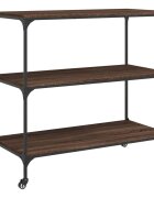vidaXL Kuchyňský vozík hnědý dub 102 x 50 x 95 cm kompozitní dřevo