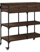 vidaXL Kuchyňský vozík hnědý dub 105 x 42 x 95 cm kompozitní dřevo