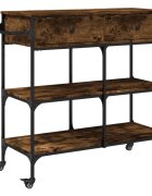 vidaXL Kuchyňský vozík kouřový dub 105 x 42 x 95 cm kompozitní dřevo