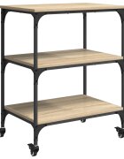 vidaXL Kuchyňský vozík Sonoma dub 60 x 41 x 76 cm Kompozitní dřevo
