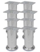 vidaXL Kulaté nohy k pohovce 8 ks chrom 120 mm