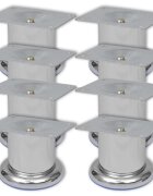vidaXL Kulaté nohy k pohovce 8 ks chrom 60 mm