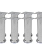 vidaXL Kulaté nohy na pohovku 8 ks chrom 180 mm