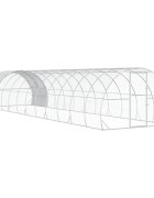 vidaXL Kuřecí kurník Stříbrná 1200 x 300 x 200 cm Pozinkovaná ocel