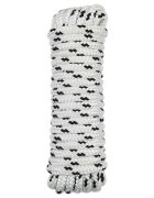 vidaXL Lano na loď 12 mm 6 m Bílá a černá Polyester