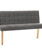 vidaXL Lavice 140 cm šedá samet