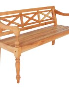 vidaXL Lavice Batavia 123 cm masivní mahagon světle hnědá