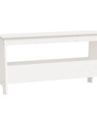 vidaXL Lavice do předsíně bílá 100 x 28 x 45 cm masivní borovice