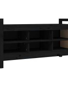 vidaXL Lavice do předsíně černá 110x40x60 cm masivní borovice