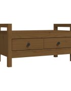 vidaXL Lavice do předsíně medově hnědá 80x40x43 cm masivní borovice