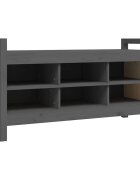 vidaXL Lavice do předsíně šedá 110x40x60 cm masivní borovice