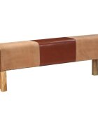 vidaXL Lavice gymnastický kůň 160 cm hnědá pravá kůže a mangovník