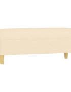 vidaXL Lavice krémová 100 x 35 x 41 cm textil