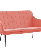 vidaXL Lavice růžová 110 x 76 x 80 cm samet