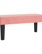 vidaXL Lavice růžová 70 x 30 x 30 cm samet